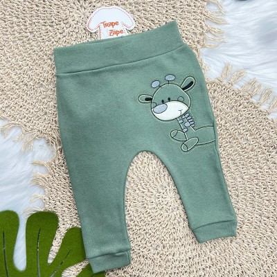  CONJ. DE MALHA 3 PEÇAS - Girafa Verde - Off White e Verde